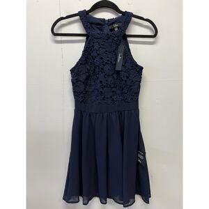 Lulu's Women's Navy Blue Formal Dress Size XS Lined New With Tags Wedding Prom
